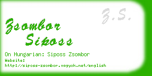 zsombor siposs business card